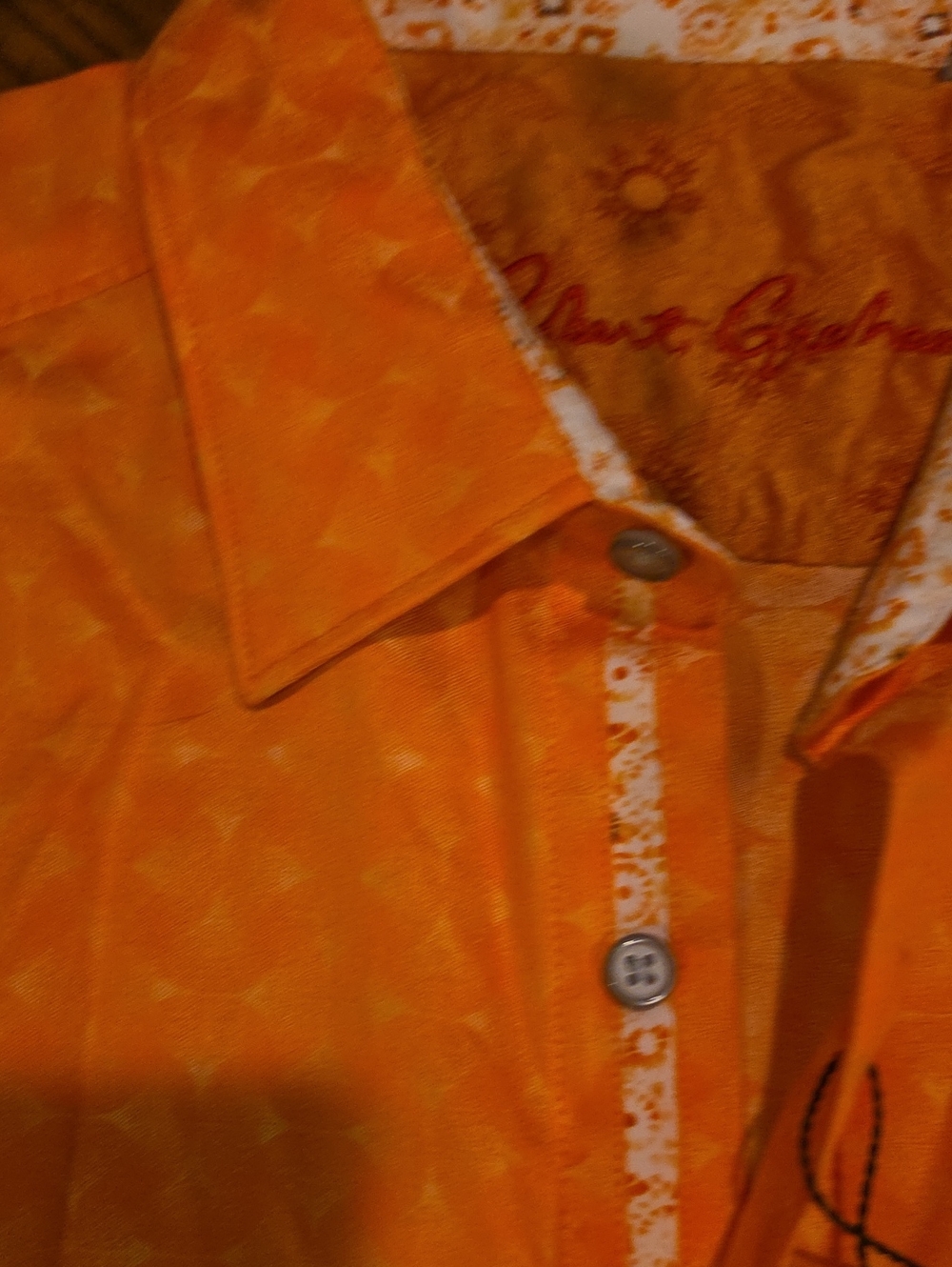 Men's Robert Graham NwT Orange Button-Up Shirt -